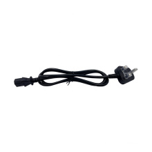 JEC Power Cords 13A UK 3Plug pin tail HO5VV-F 3*0.75MM 1.5M Blcak